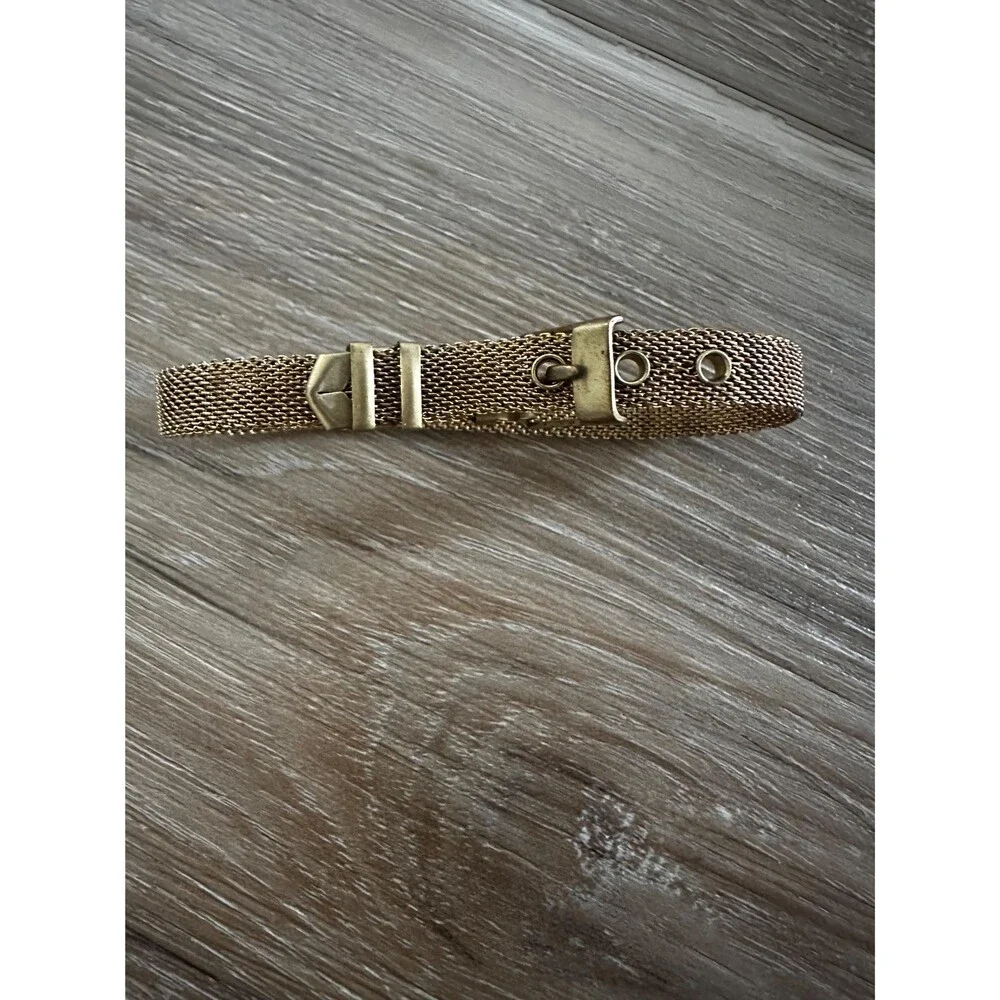 Vintage Brass Mesh Belt Bracelet